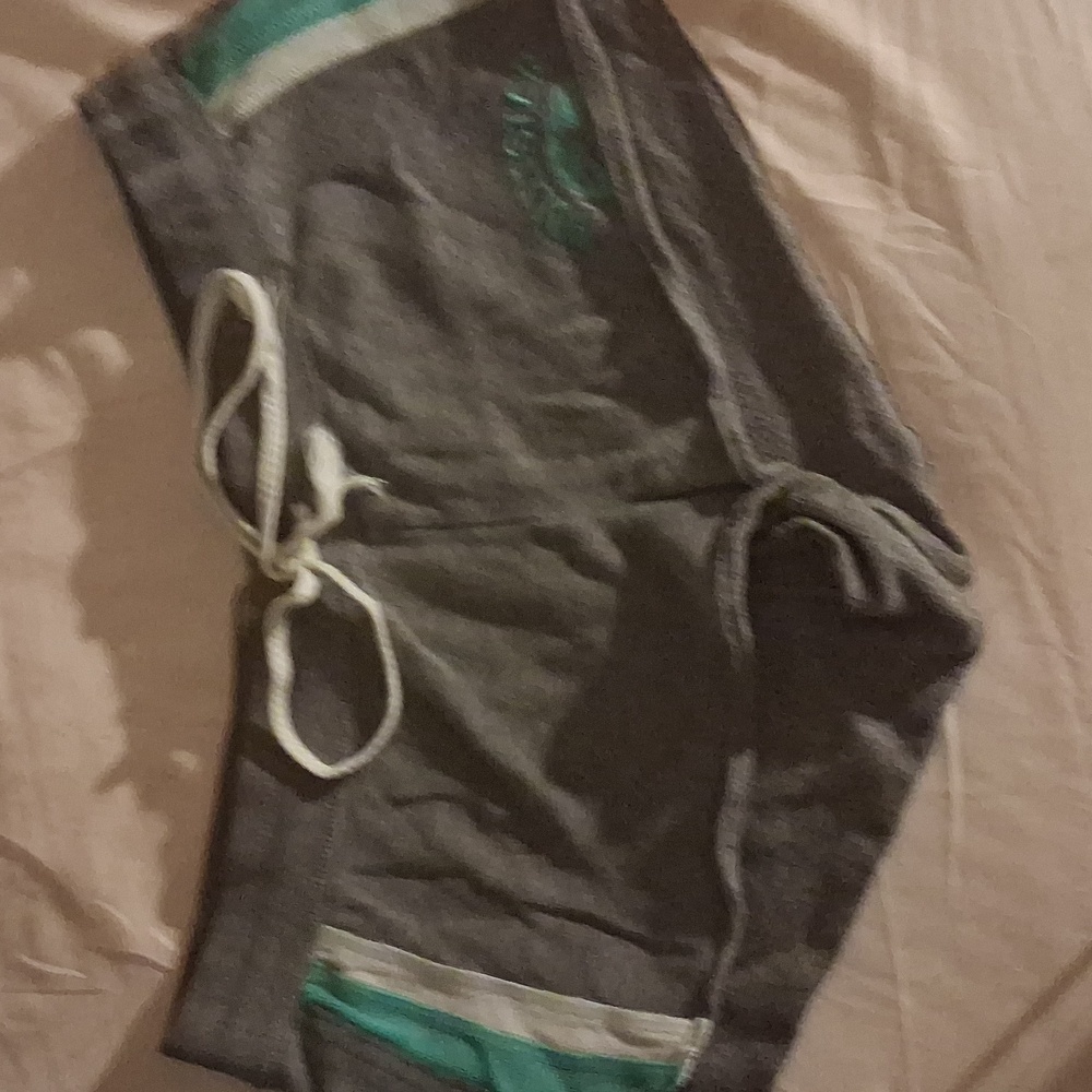 Hollister Charcoal and Aqua Short Lpunge Running Bike Shorts Size Medium